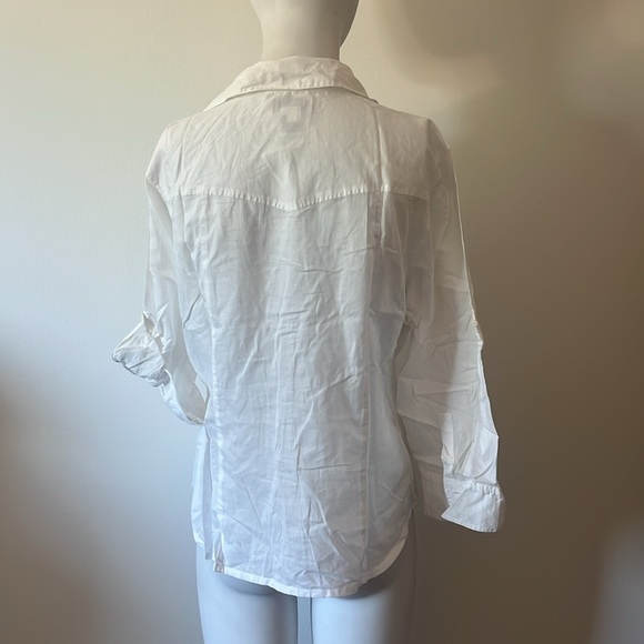 Loft Classic White Women's Button-Up Shirt - Picture 6 of 11